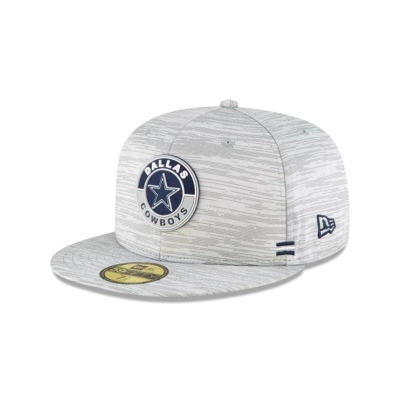 Dallas Cowboys Gorra | New Era Official NFL Fall Sideline 59fifty Fitted Cap Mexico - Grises